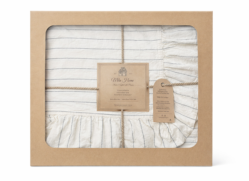 Bed linen set Cotton White 220x240 cm 2
