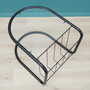 Vintage side table glass metal black 1970s 5