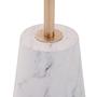 Avola Round Side Table Marble White Gold 3