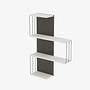 Cambel Scaffale a muro Legno impiallacciato Bianco Antracite 5