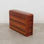 Vintage Newspaper Holder Teak Wood Brown 1970s 2