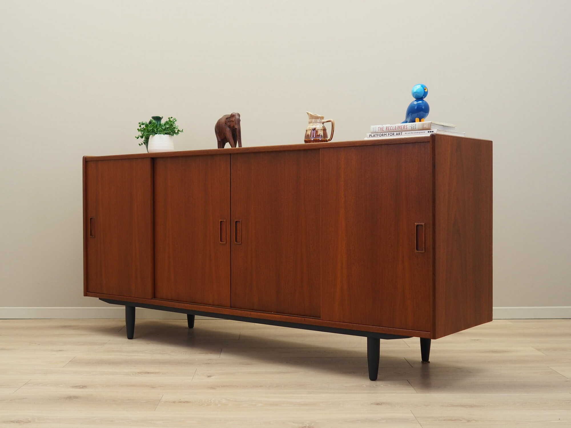 Vintage Sideboard Teakholz Braun 1970er Jahre 3