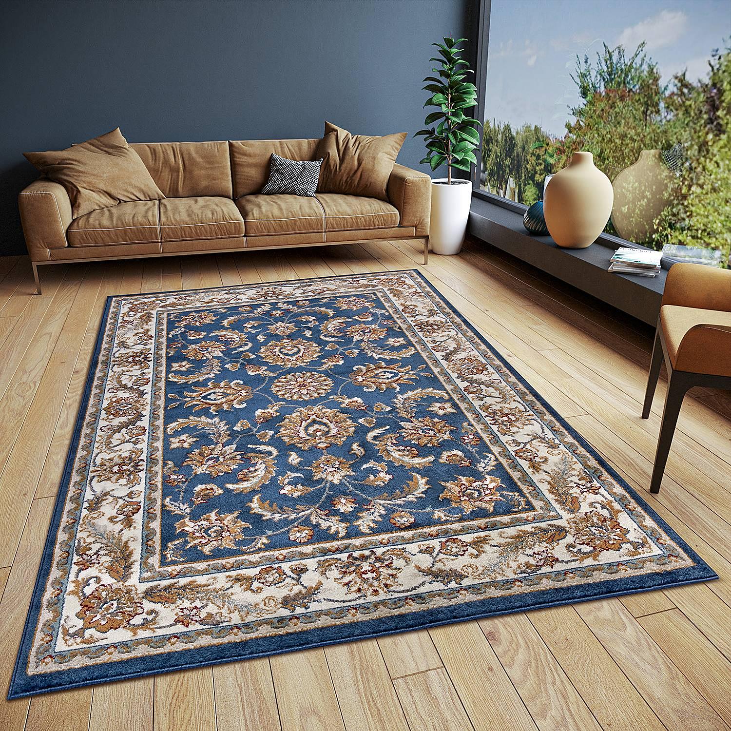 Reni Orientteppich Polypropylen Dunkelblau 80 x 120 cm 2