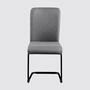 2x Freischwinger Flachgewebe Anthrazit 1