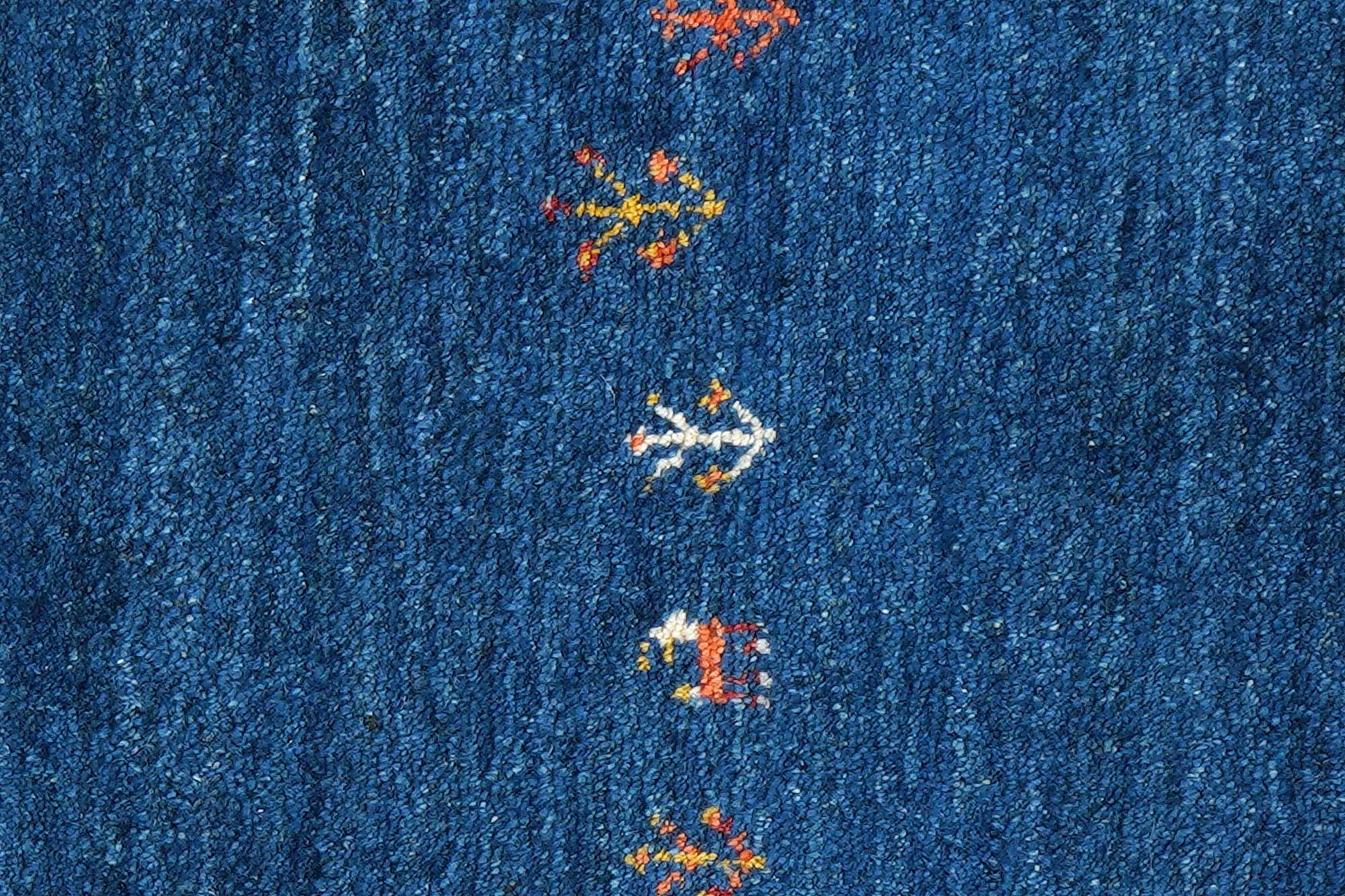 Gabbeh Rug Wool Blue 4