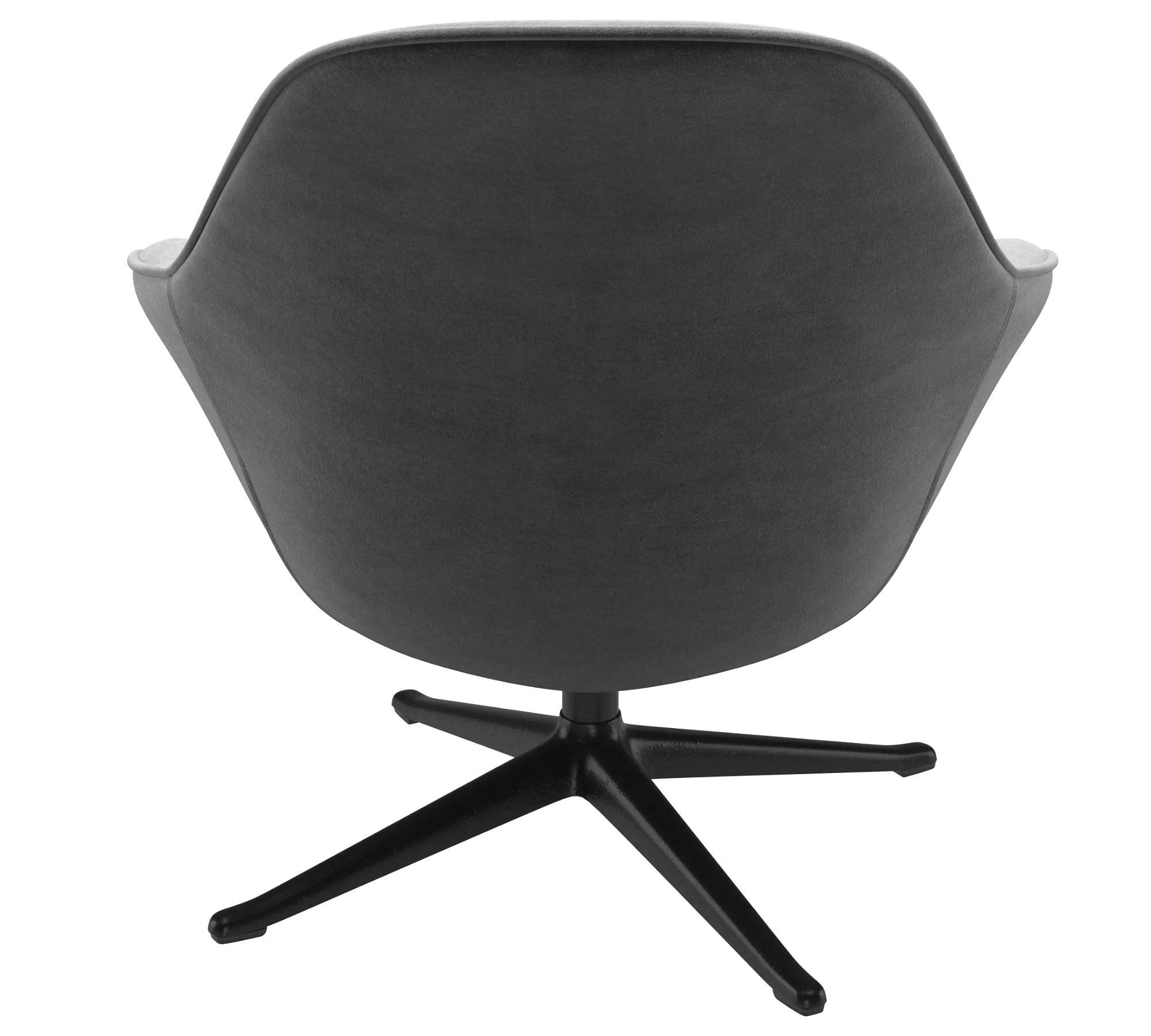 Adelaide Sessel mit Drehfunktion Samt 3030 Grau 1