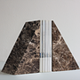 2x Bookend Emperador Stone Brown Gold 1