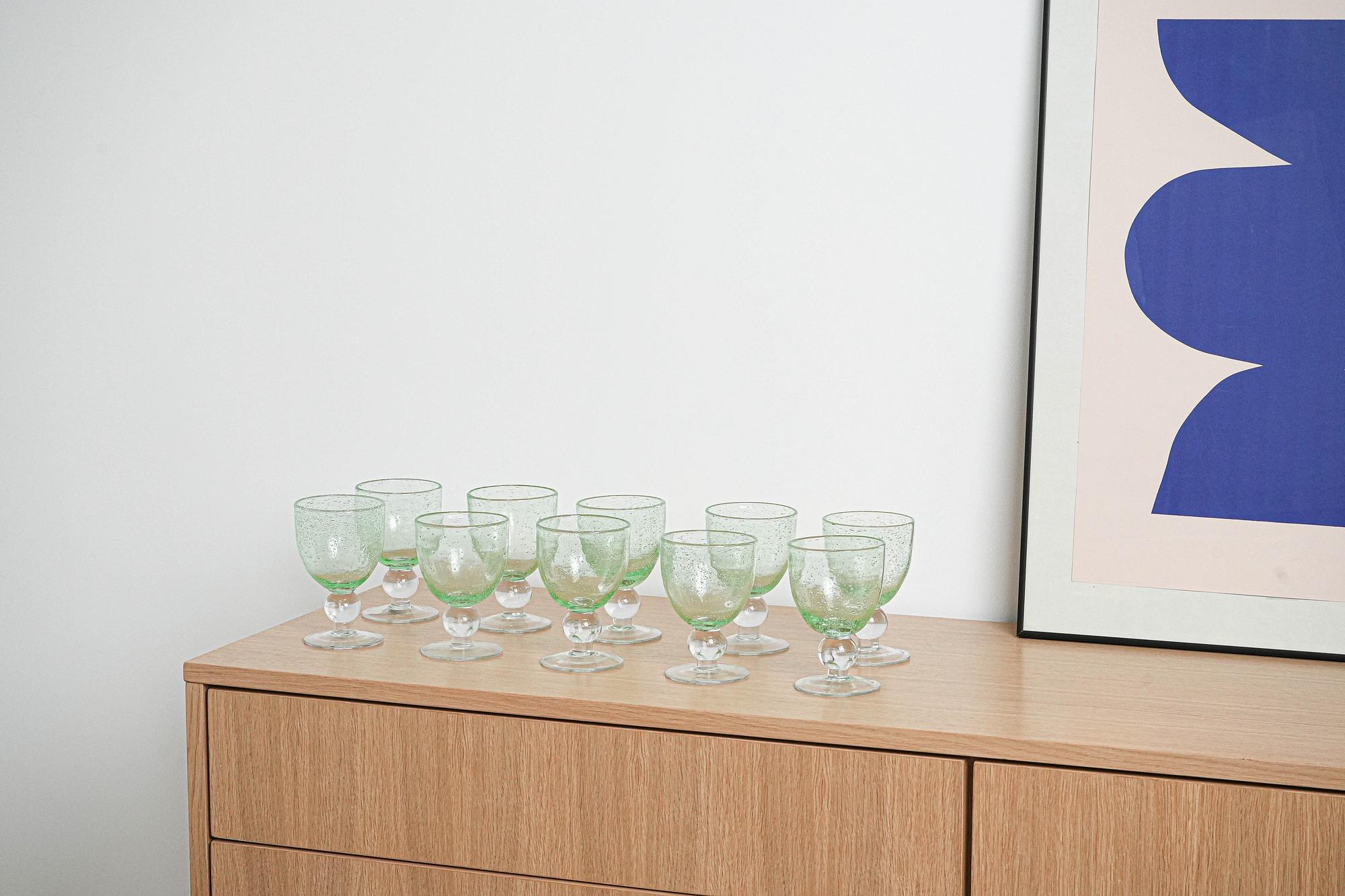 Bubble Champagnergläser-Set Transparent 1970er Jahre 1