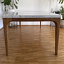 Rechteckiger Tisch Marmor Eichenholz 5