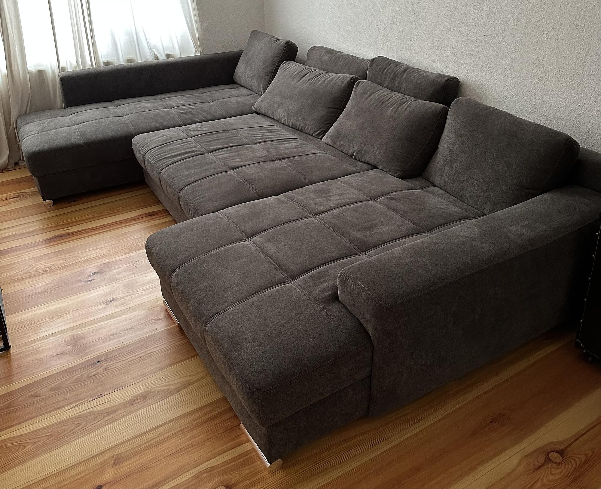U-Form Sofa Set Dunkelgrau 0