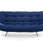 Misa Schlafsofa 3-Sitzer Navy Blau 0