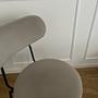 4x Minimalistischer Stuhl Textil Metall 4