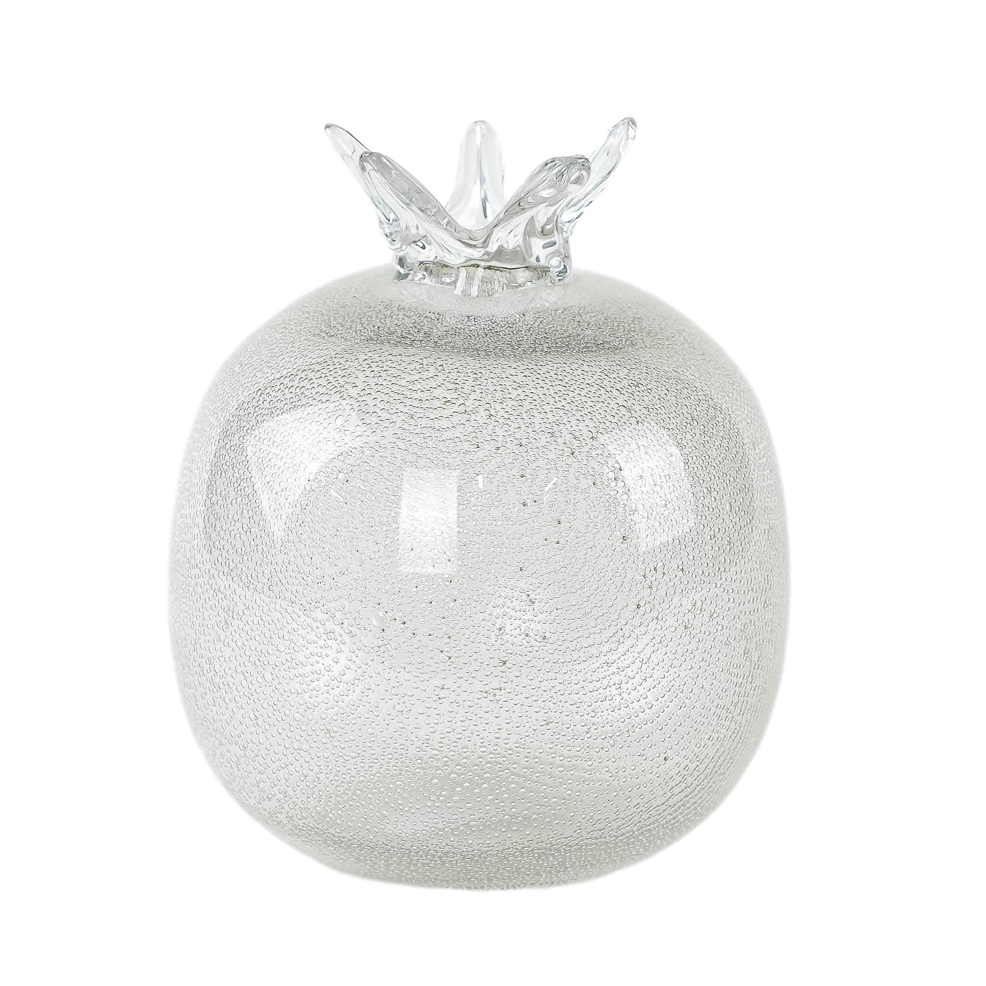 Glass vase pomegranate shape 1970s 0