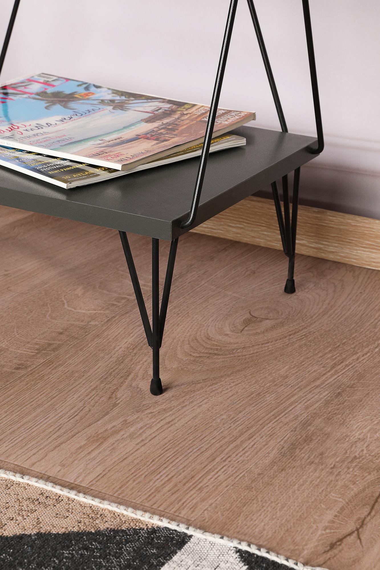 Balaban Libreria impiallacciata in legno antracite 5