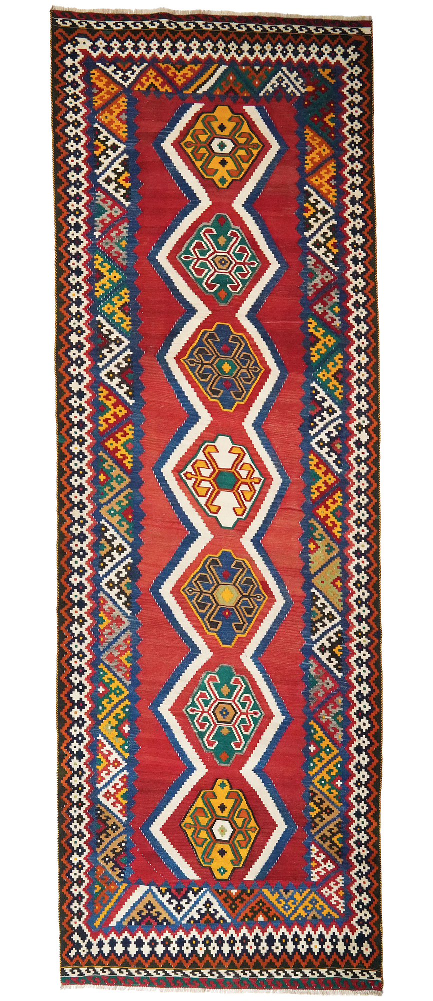 Kilim Gashgai Teppich Mehrfarbig 0