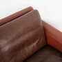 Sofa Leder Braun 1960er Jahre 8