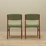 2x Vintage Stuhl Teakholz Textil Grün 1970er Jahre 3