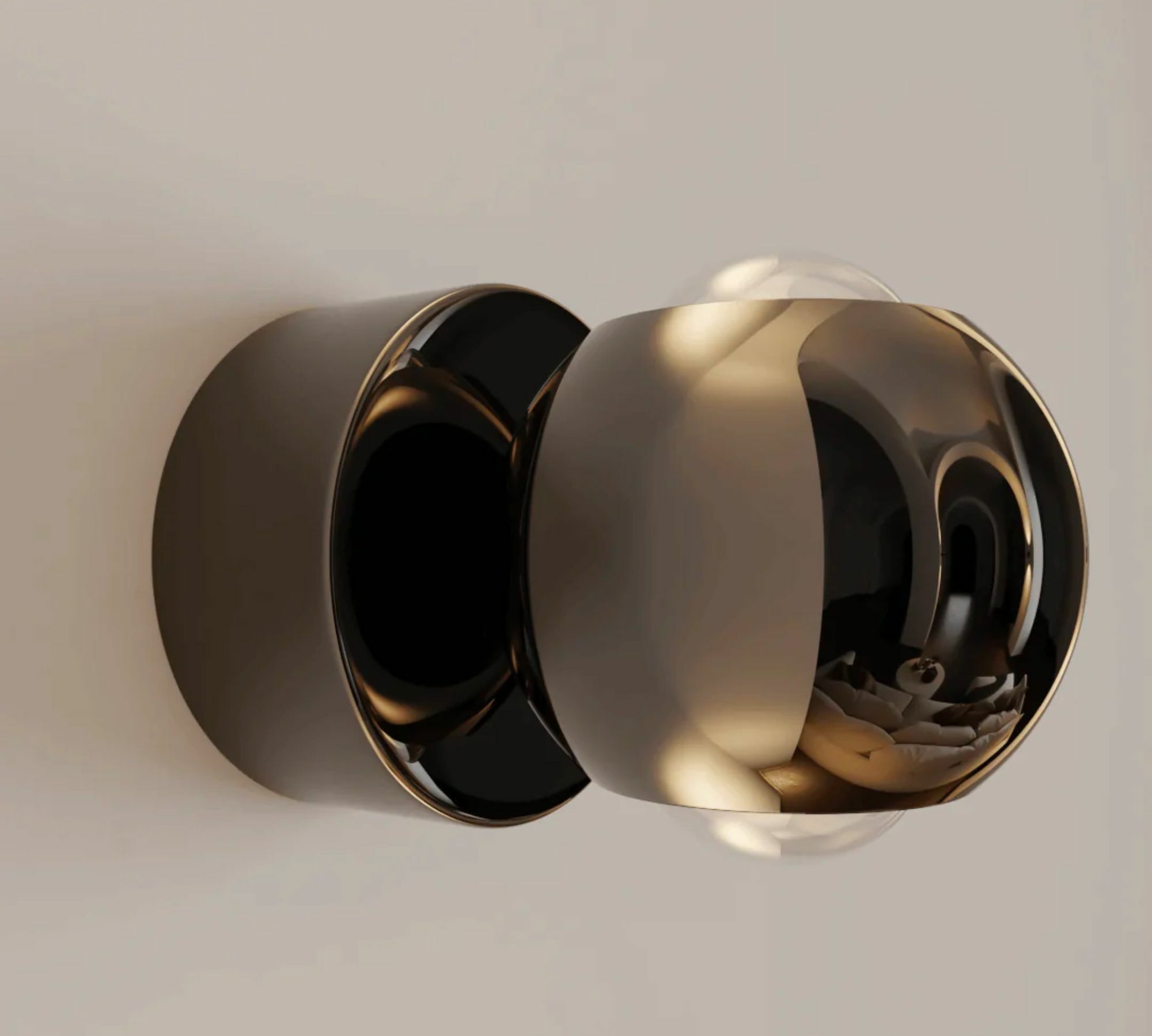 Pontos Wandleuchte Glas Aluminium Schwarz 7
