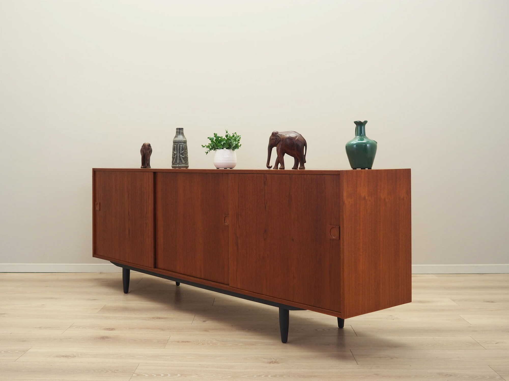 Vintage Sideboard Teak wood Brown 1970s 3