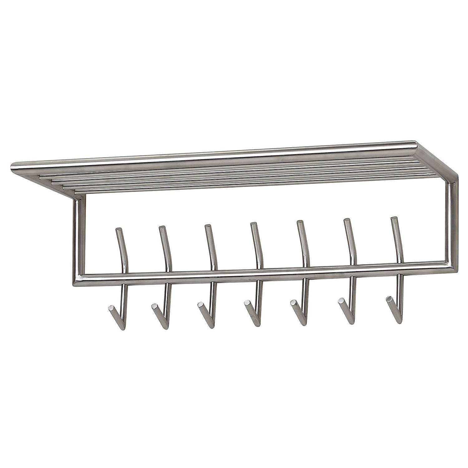 Heide Wandgarderobe Stahl Silber 0