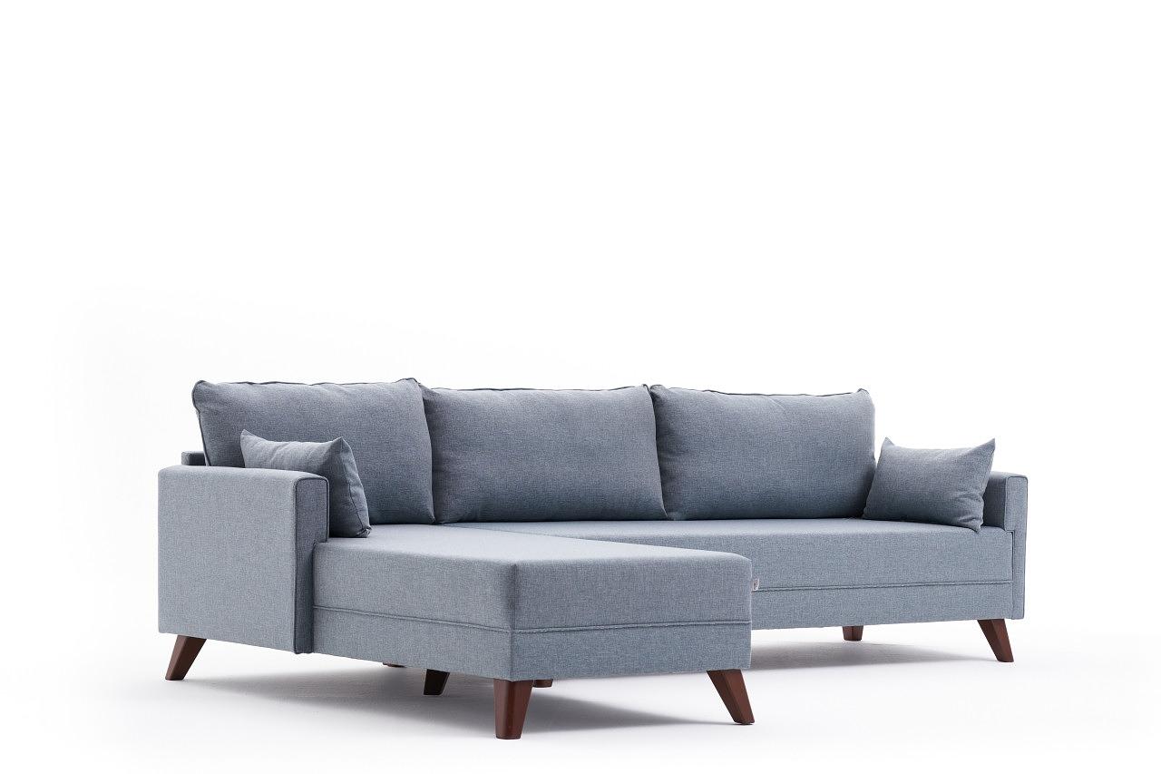 Bella Sofa Récamiere Links Blau 6