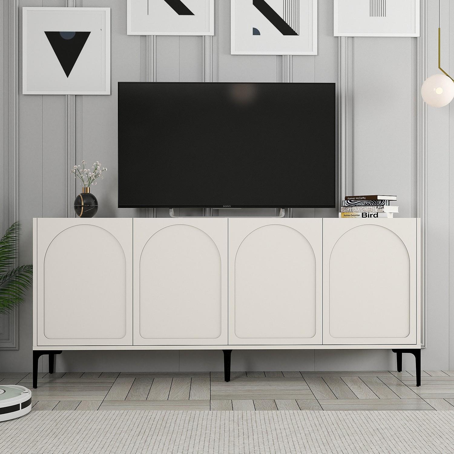 Lyon 79 Console Wood veneer cream black 5