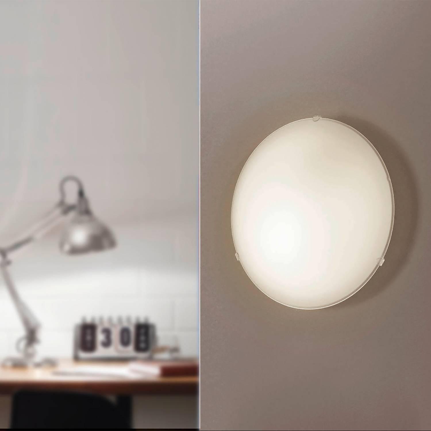 Ceiling light Mars III Glass Steel 1-bulb White 0