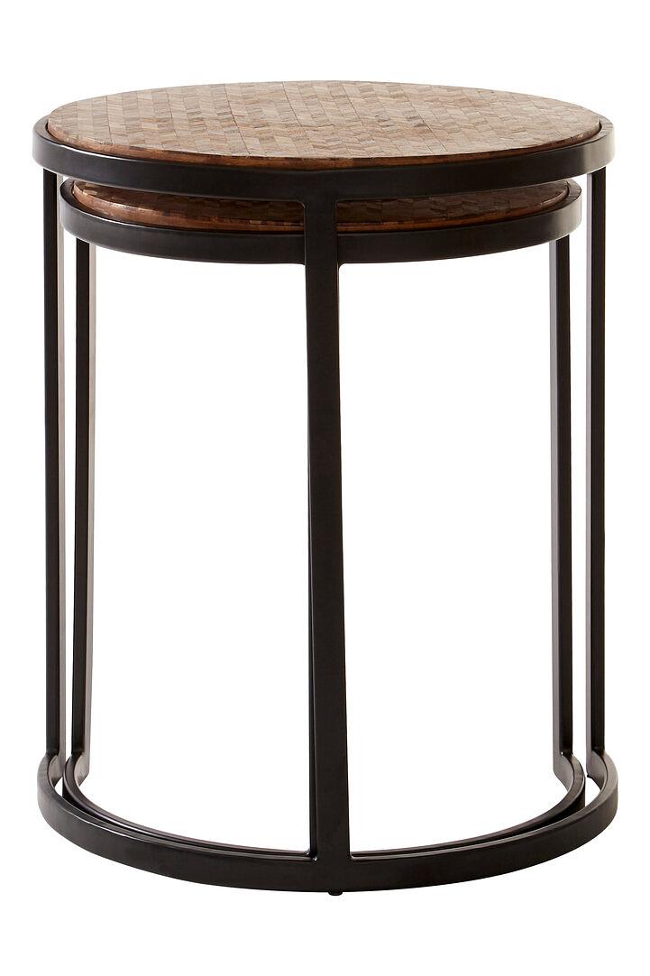Beistelltisch Halle mit Silber-Finish
 3