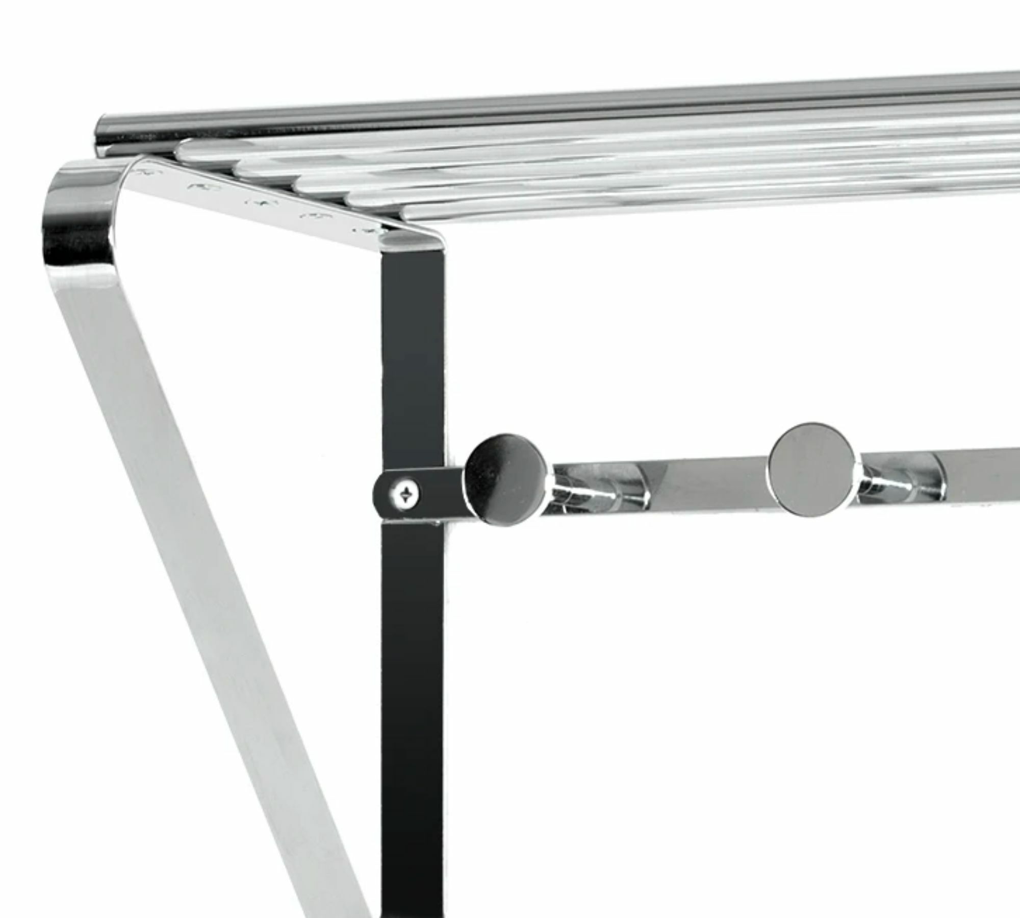 Wandgarderobe Metall Silber 1
