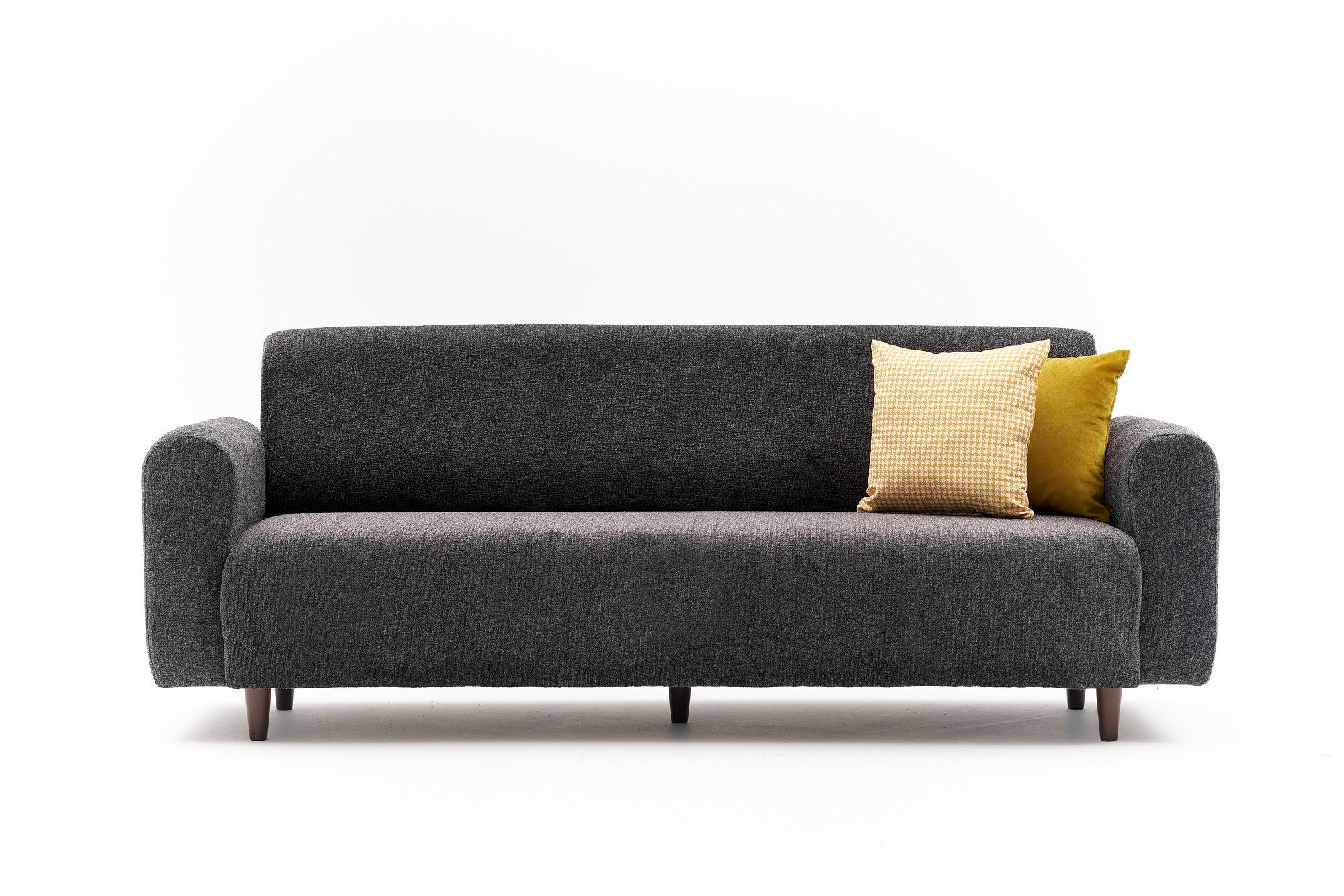 Noya Sofa Sitzer Chenille Anthrazit 4