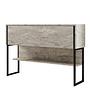 Luxe Sideboard Holz Travertine Schwarz 6