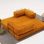 Comfort Schlafsofa 2-Sitzer Orange 4