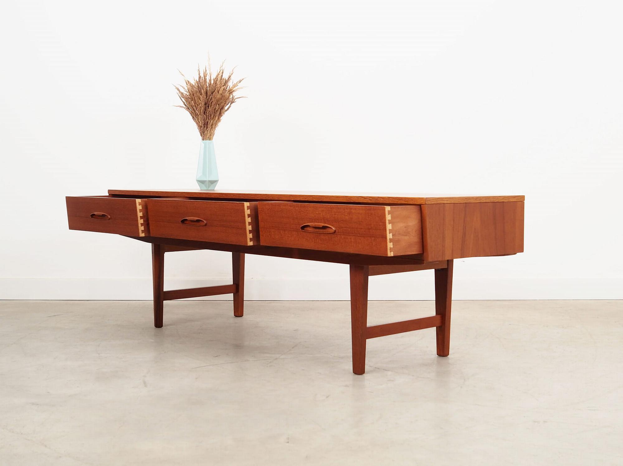 Lowboard Teak wood 1960s 3