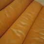 Lounge Chair Metal Leather Orange 1960s 13