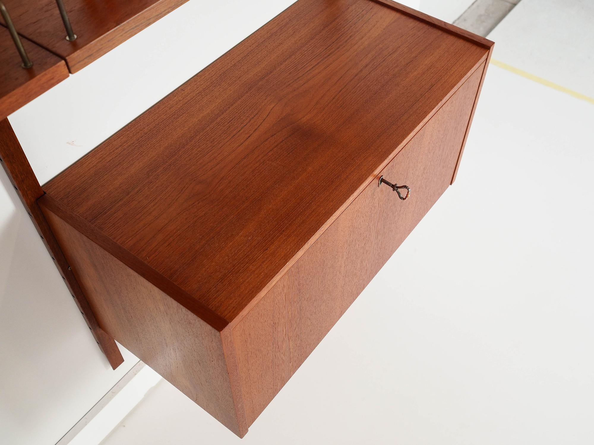 Teak shelf Brown 1960s 12