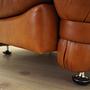 Sessel Leder Braun 1970er Jahre 14