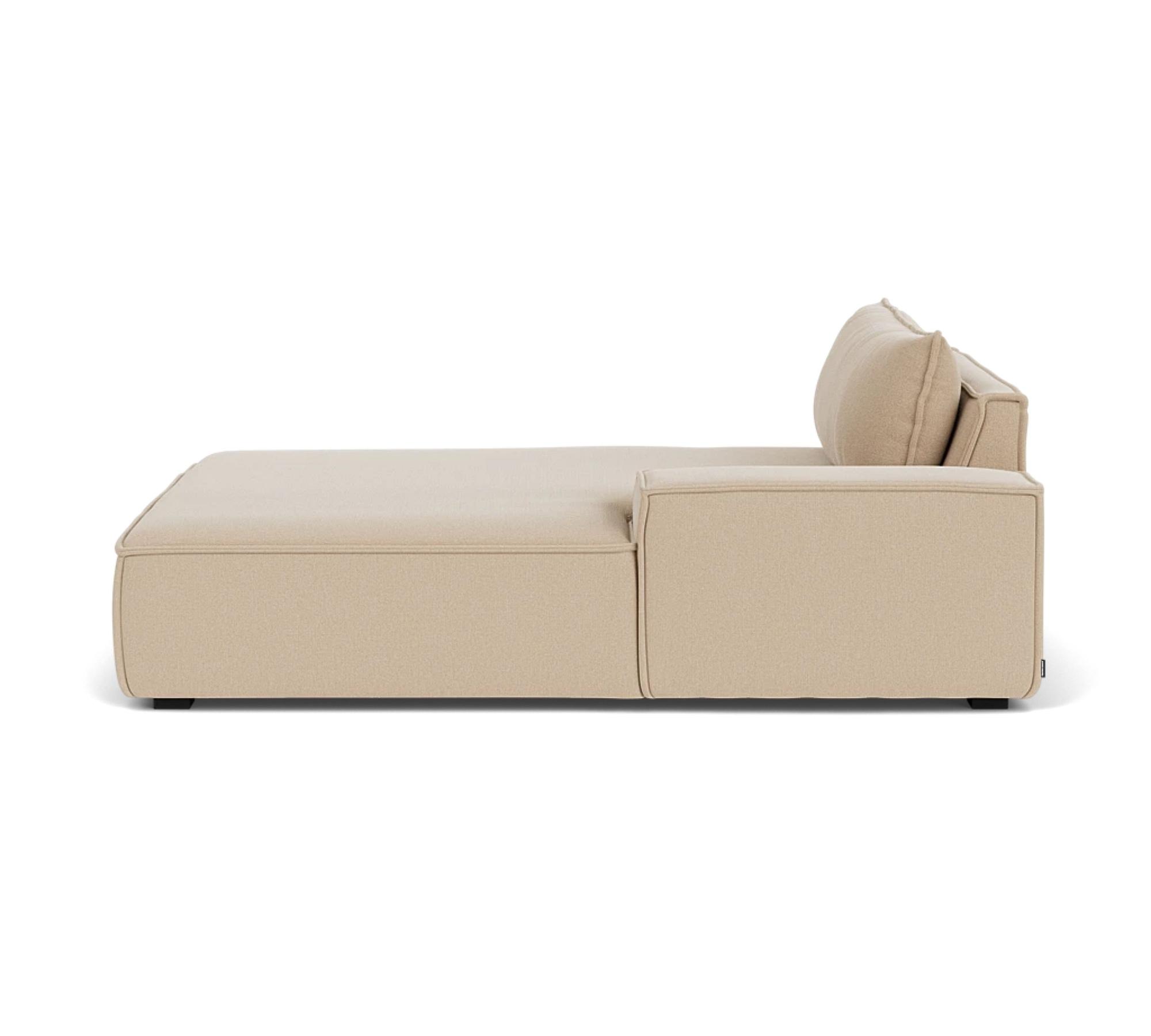 Daphne 1-seater chaise lounge right Maya Warm Grey 2