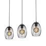 Pendant lamp 3-flame Rubber tree wood Metal 0