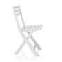 TRAVANO Sedia da giardino plastica bianco 6