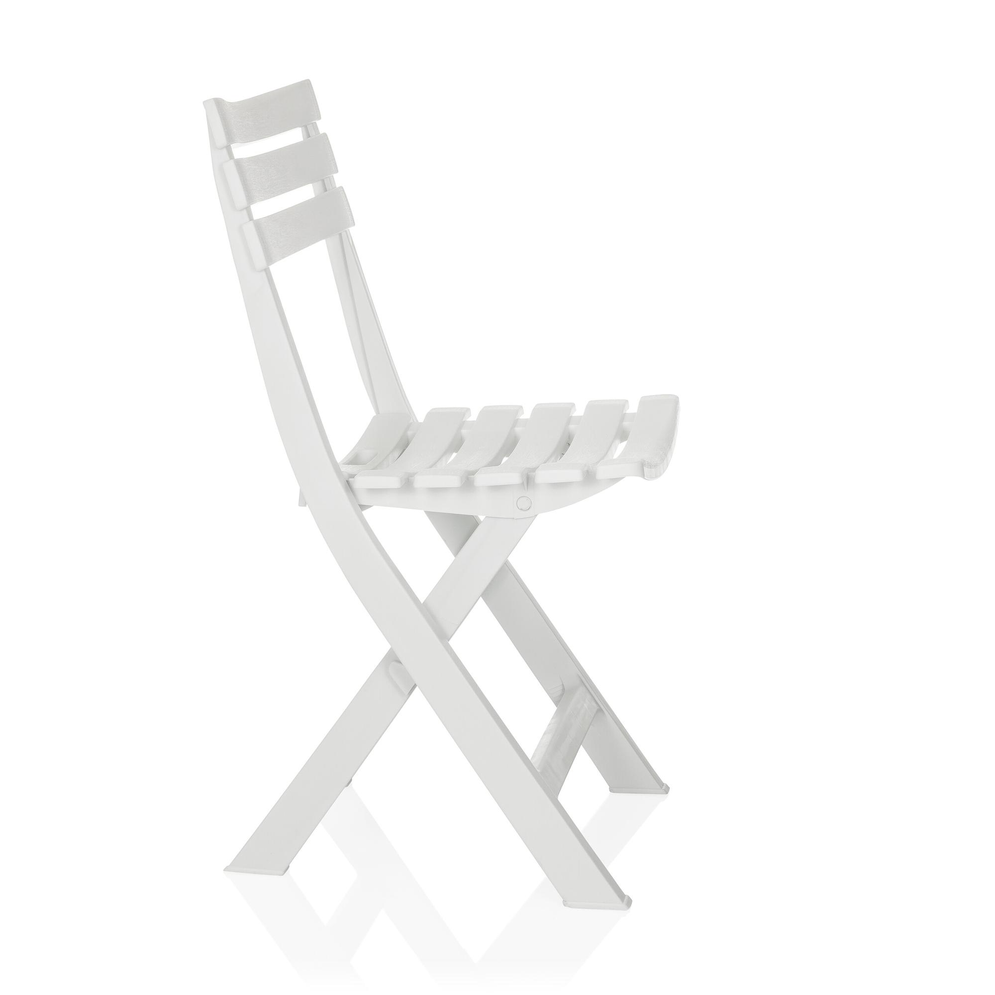 TRAVANO Sedia da giardino plastica bianco 6