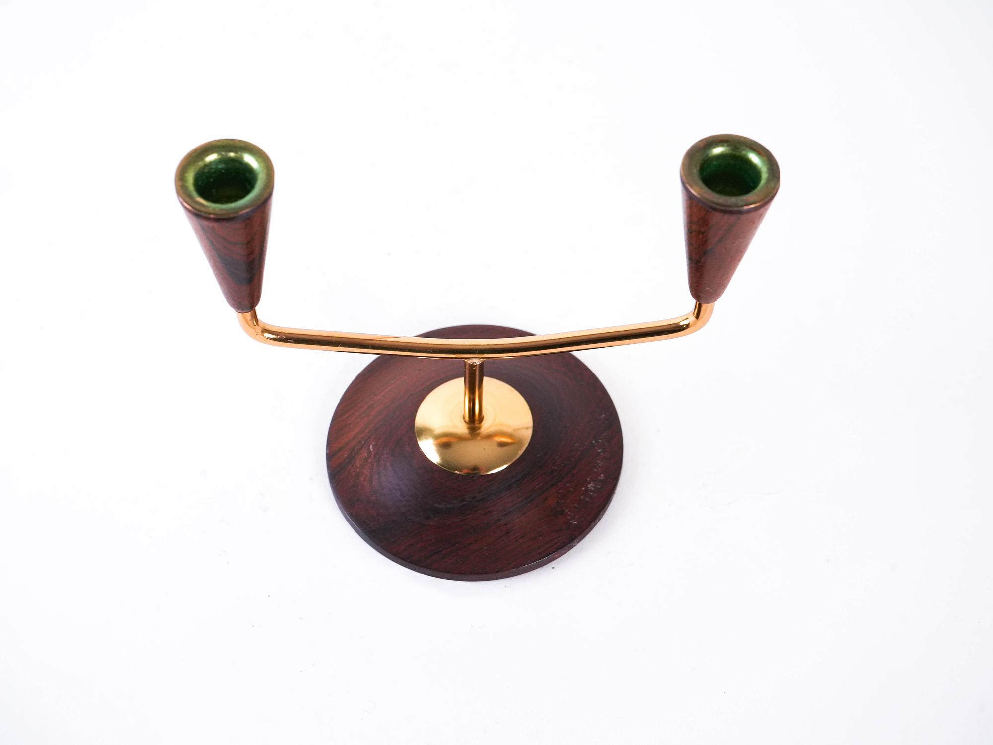 Teak-Kerzenständer 1960er Jahre 4