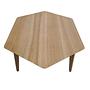 Hexagonaler Couchtisch hochwertiges Holz 75cmx75cm 2