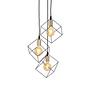 Pendant lamp Canto Aluminum 3-light Black 0