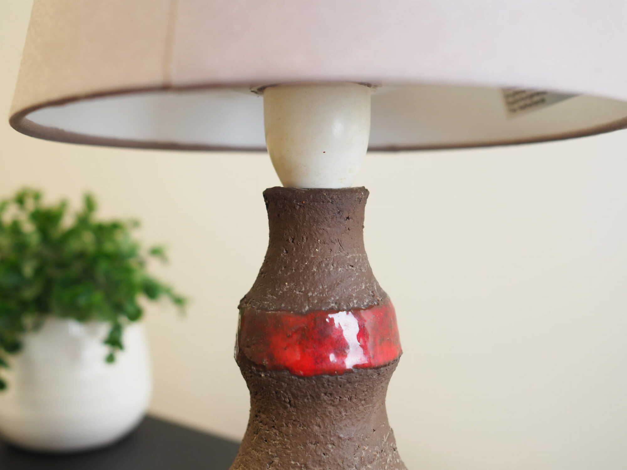 Vintage table lamp ceramic multicoloured 1960s 8