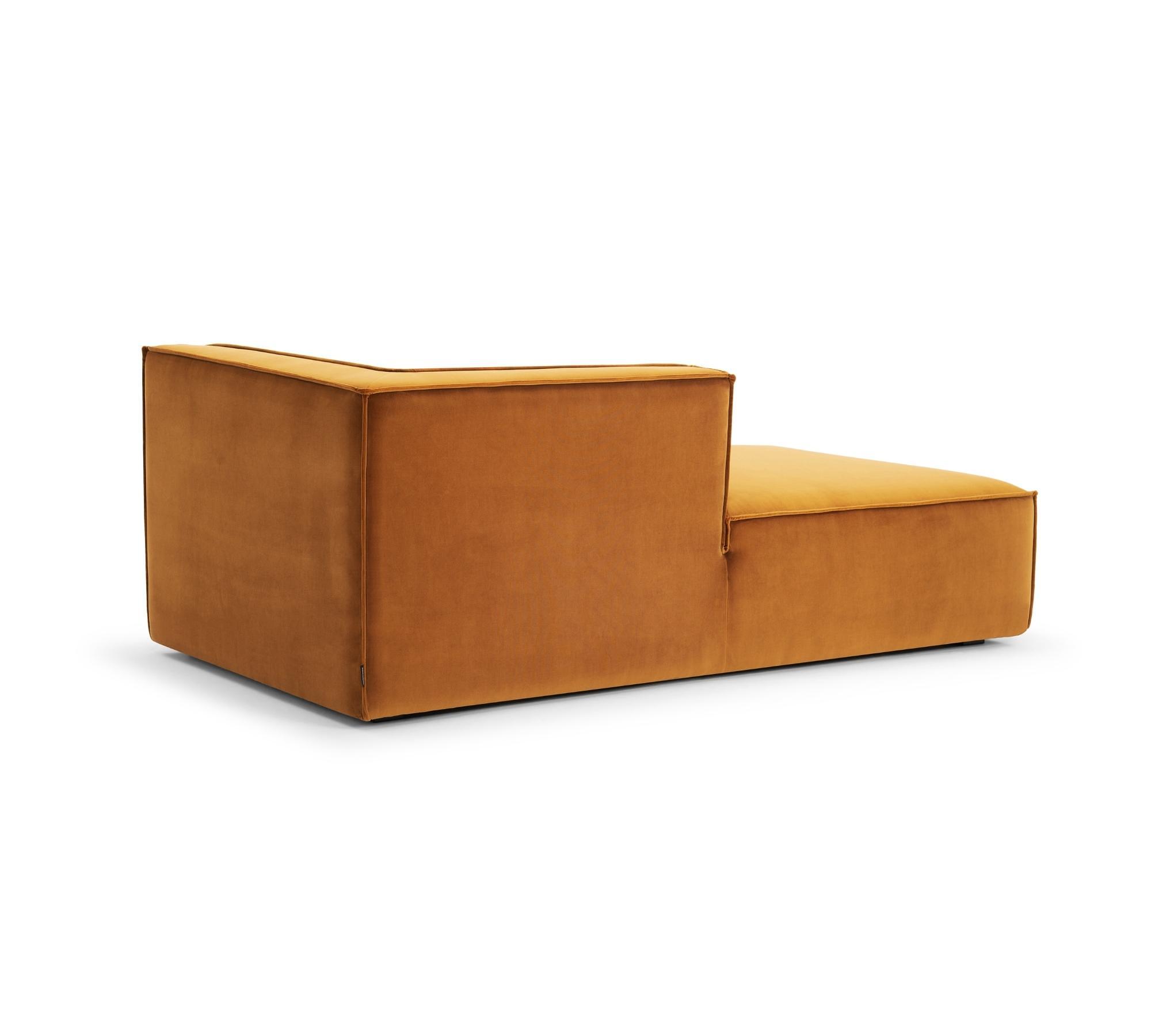 Dane 1-Seater Recamiere Left Velour Matte Amber 3