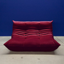 Togo Lounge Set 2-piece Velvet Burgundy 1