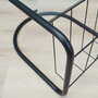 Vintage side table glass metal black 1970s 8