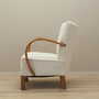 Vintage armchair oak wood textile cream 1950s 2