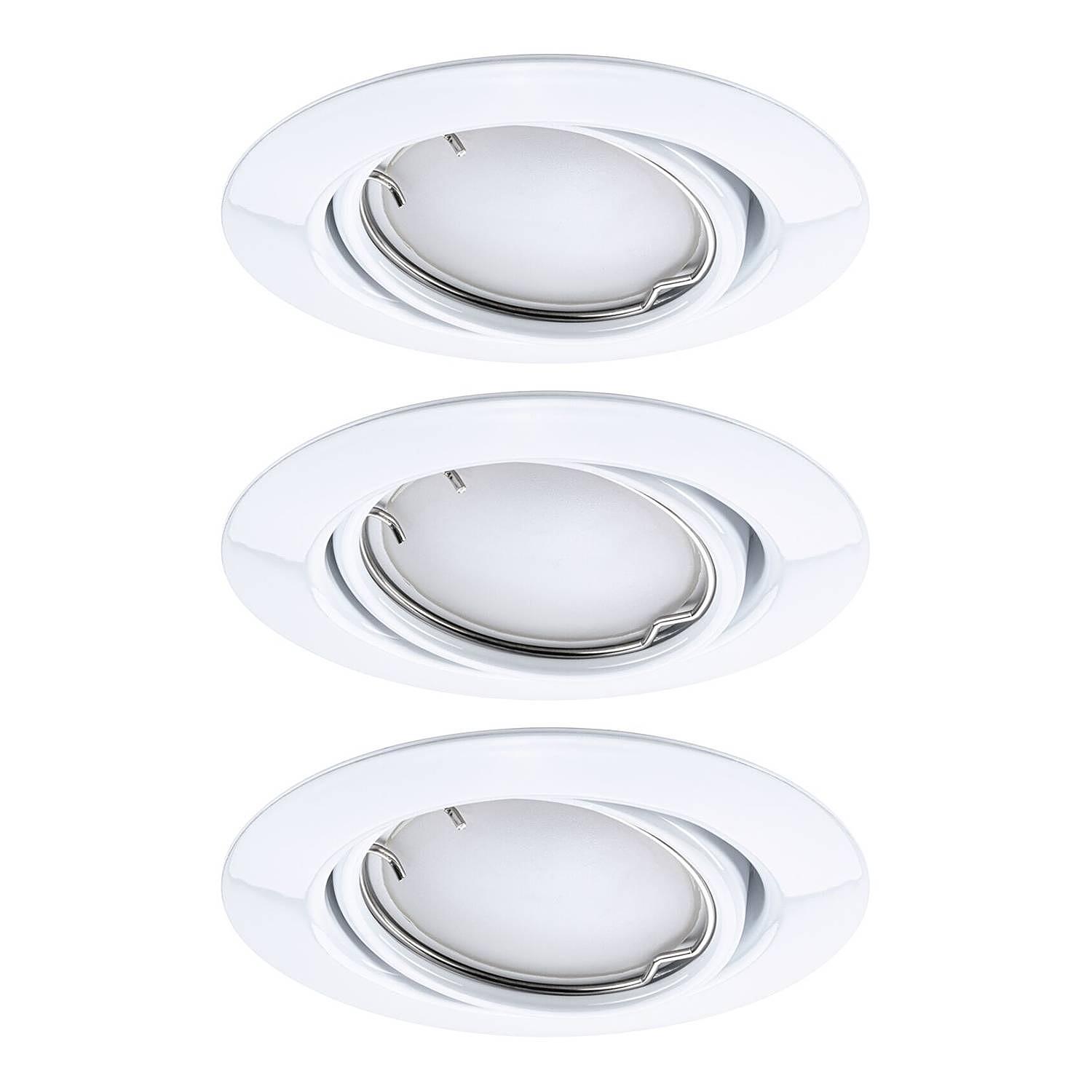 3x LED-Einbauleuchte Coin Dimmbar Weiß 3
