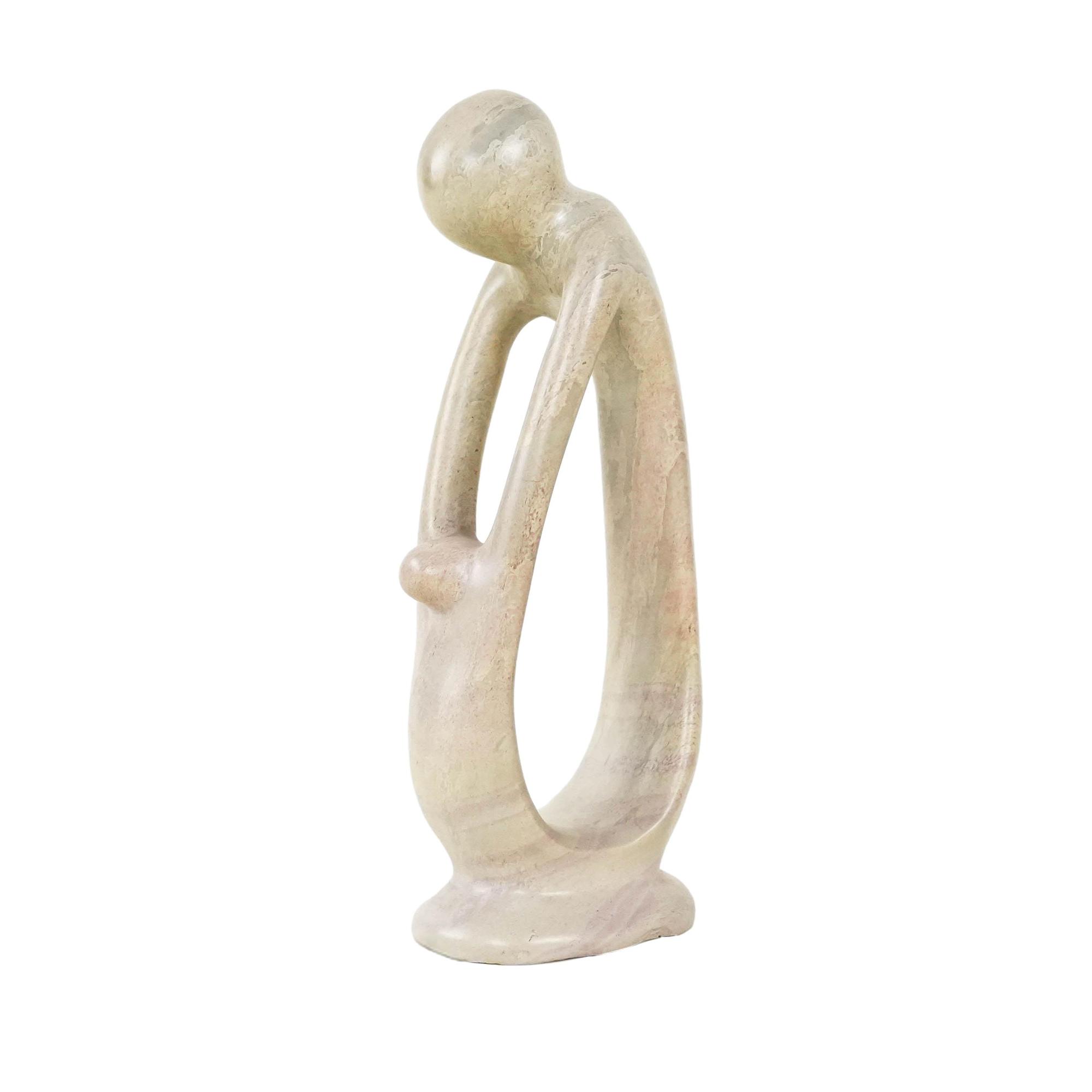 Abstrakte Skulptur Beige 1980er Jahre 0